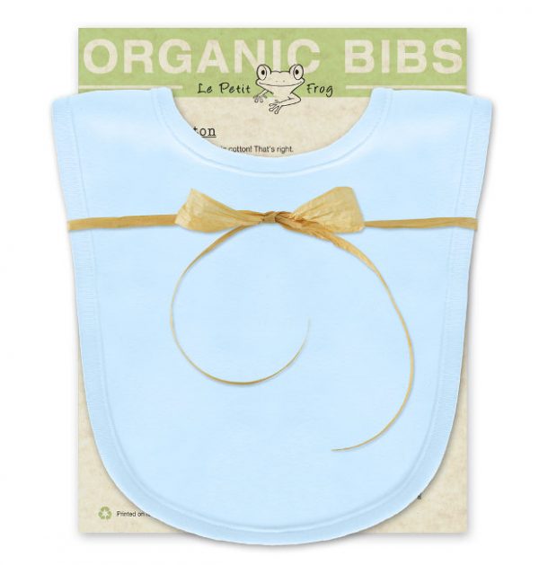 Blue baby bib organic cotton