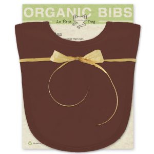 Brown baby bib made of organic cotton